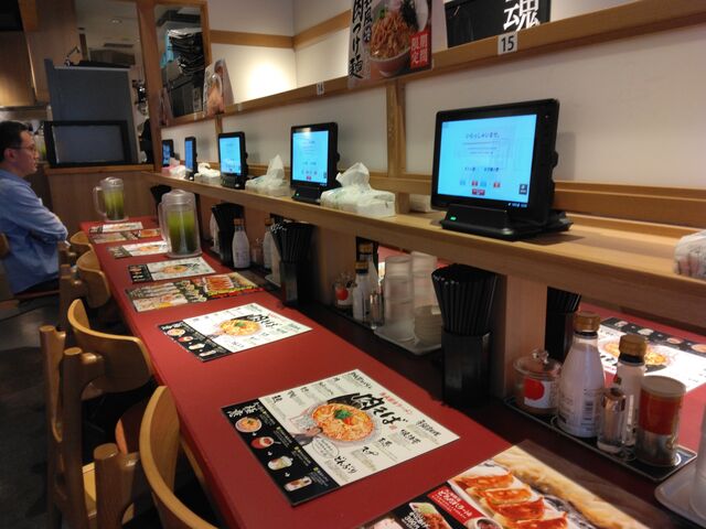 注文はタッチパネルで完璧です。_丸源ラーメン 金町店
