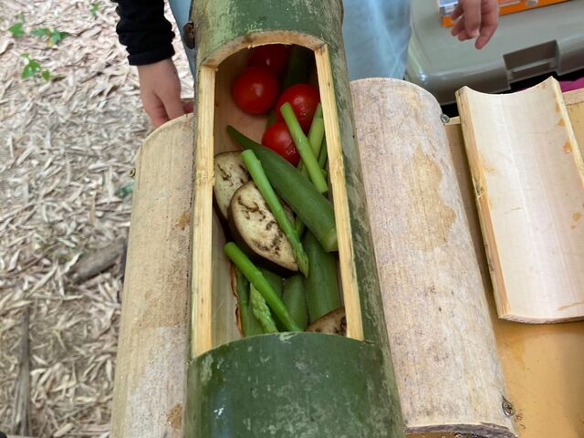 蒸し野菜をプレゼントしていただきました!そのままで、すごく美味しい!_ハラシモベース