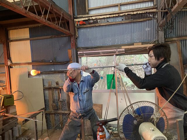 吹きガラス体験_ガラス工房 和匠