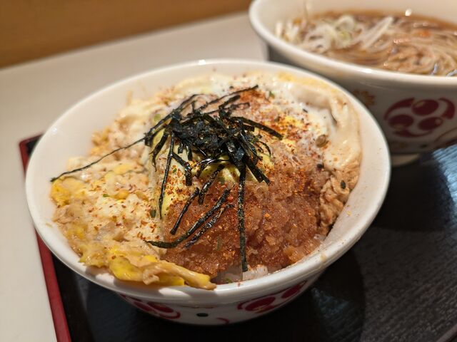 カツ丼とそばのセット_いろり庵きらく 取手店