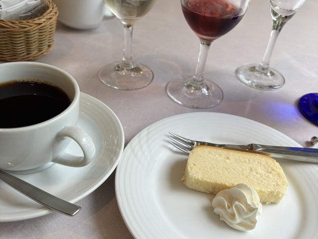 食後持って来てくださる小さなデザートとコーヒー_舟茶屋 ニューオータニイン東京