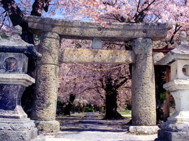 高房神社の石鳥居の写真1
