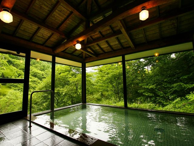 自然の息吹に包まれながら入る湯は、心と身体を癒やしてくれる。_ペットも泊まれる森のリゾート村 桜清水コテージ