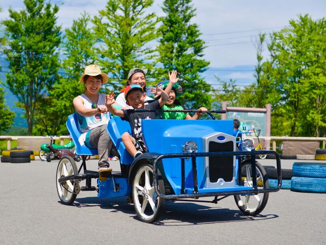 【キッズエリア】おもしろ自転車_飯綱東高原オートキャンプ場