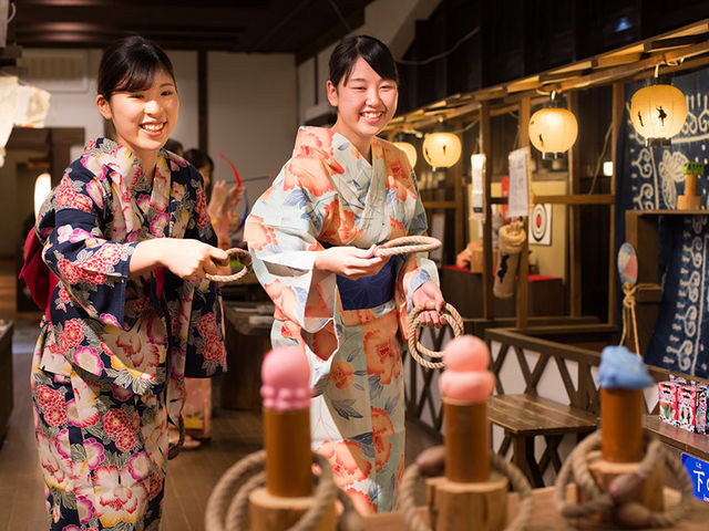 阿波の國で、射的や輪投げの縁日で昔遊び♪_AoAwo Naruto Resort