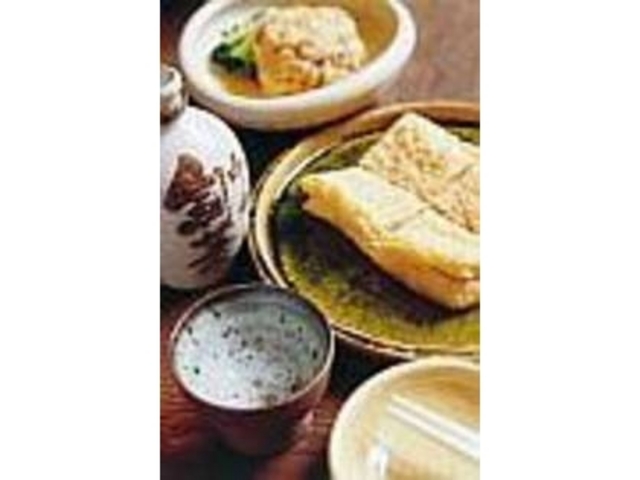 剣菱(熱燗)、あげのつけ焼き、飛龍頭_居酒屋 剣菱