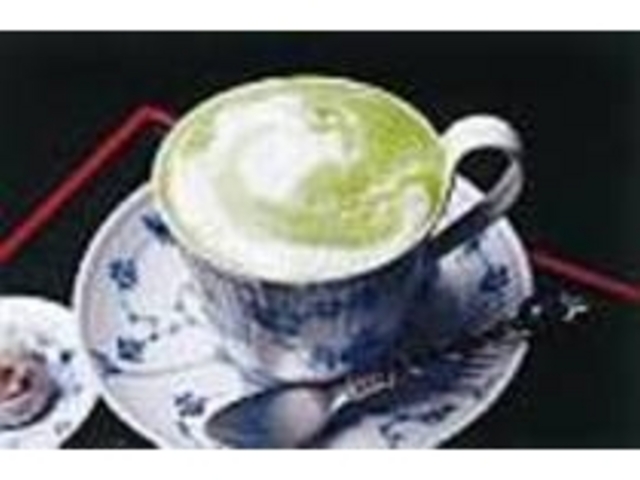 人気の『抹茶カプチーノ』(525円)_花彩