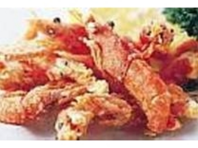 四万十川でとれる『川エビのかき揚げ』_お食事処 しばてん