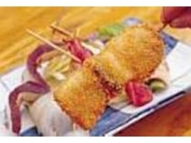 普通の串カツだけでなく旬の魚介の串揚げも_旬菜串揚げ 耕司
