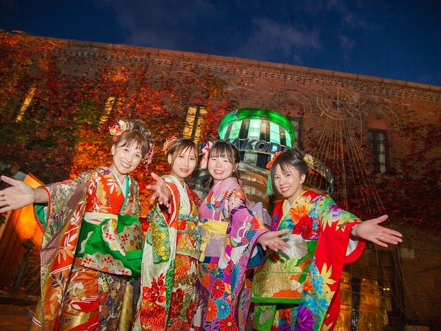 夕方の撮影も素敵です_函館和洋モダン貸衣裳館