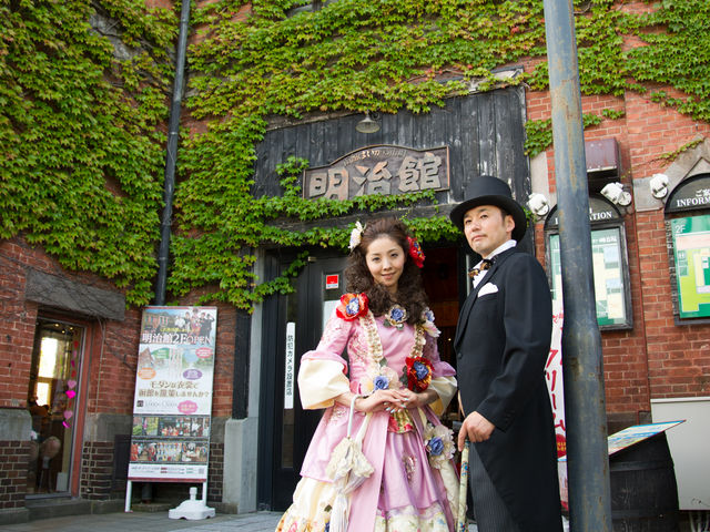 洋装モダンの衣裳でベイエリア散策_函館和洋モダン貸衣裳館