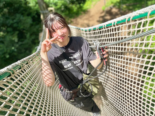 自然公園の中なので、気持ちよく遊べます!_フォレストアドベンチャー・千葉