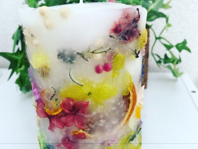 お客様作品(3Dボタニカル)_キャンドル教室灯花