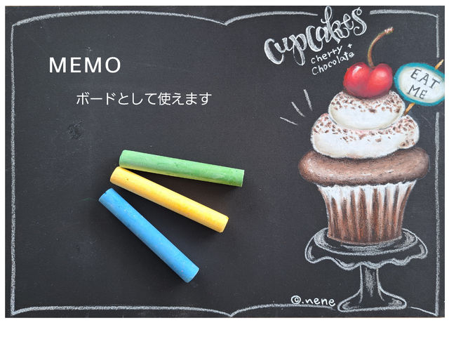 チョークアートA5、A4sizeがあります
A4タイプはメモボードとしても使えます_チョークアート工房 nene