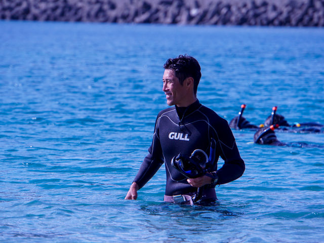 神秘の海でスノーケル_父島ガイドPolaris