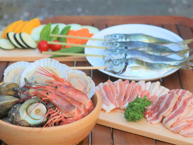 アジや活貝の浜焼きBBQも_晴れパークたてやま