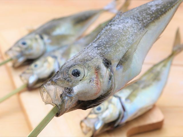 釣ったアジの塩焼き体験_晴れパークたてやま