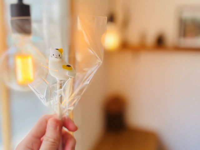 はじめてクラスでは、ネコの飴を作ります_あめ細工あめのとり