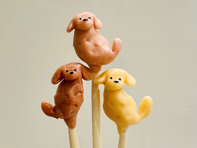 月替わりクラスは習い事にもおすすめ(写真のワンちゃんは過去のお題です)_あめ細工あめのとり