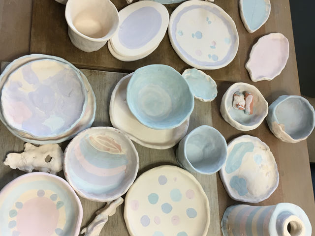 素焼き後の作品_Atelier Chroma
