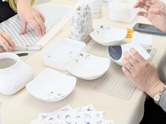 お友達と一緒にポーセラーツ体験_Porcelarts Salon COCOLAN