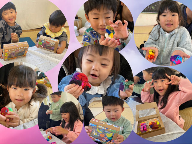 出来上がったクレヨンを見るとみんな笑顔に_みかちゃんち