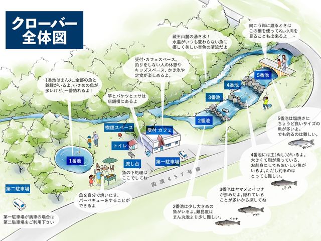 見取り図_釣り堀カフェクローバー