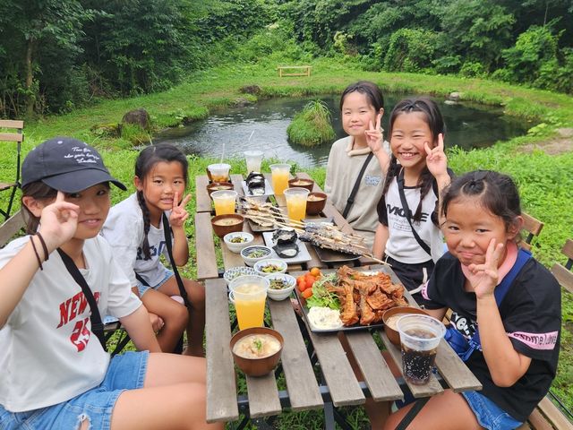 バーベキューもできます_釣り堀カフェクローバー