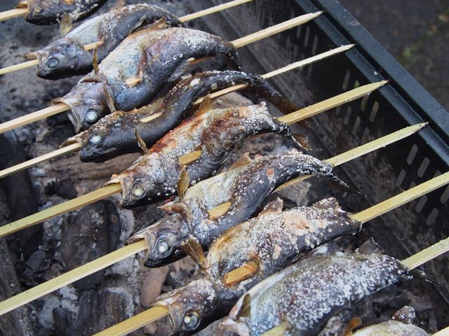 塩焼き_釣り堀カフェクローバー