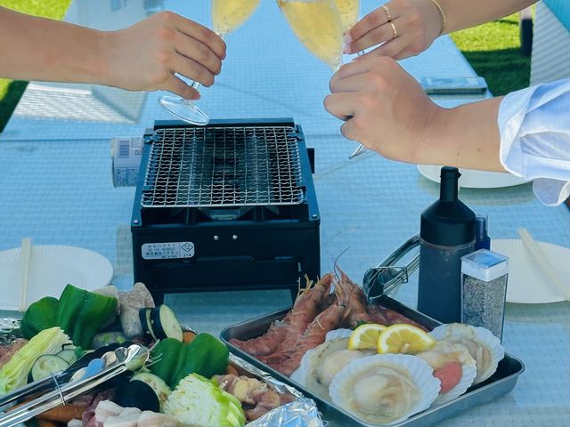 海辺のソファーで 内海海岸夢広場BBQ TERRACE