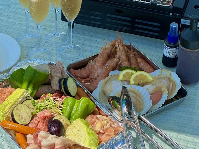 海辺のソファーで 内海海岸夢広場BBQ TERRACE