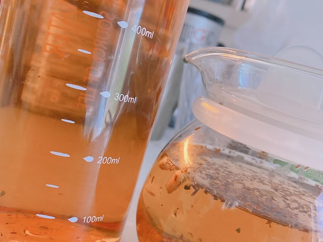 ダイエットハーブティーも飲みながら温めます!_GOOD Dサロン