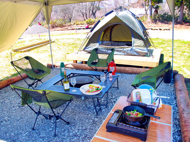 設備付きの手ぶらキャンプブースで楽々BBQ_ひるがの高原あぐりの丘