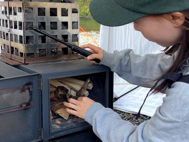 高出力のストーブ。最高室温130℃達成!※条件により最高温度は異なります。_みかんサウナ -mikan sauna-