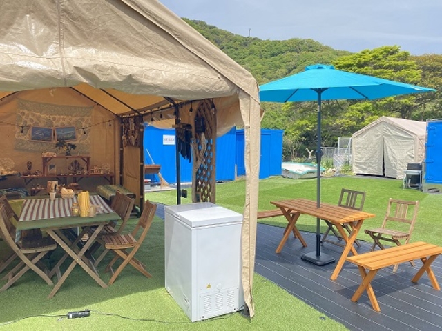 体験ツアーの後にゆっくり出来るフリースペース_GrandBleu 蒲刈恋ヶ浜カヌー&SUP