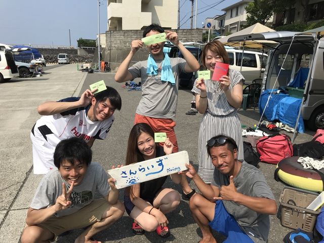 SUNla伊豆でダイビングライセンスを取得した講習生_SUNla伊豆ダイビング(サンライズ)