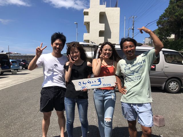 SUNla伊豆でダイビングライセンスを取得した講習生_SUNla伊豆ダイビング(サンライズ)