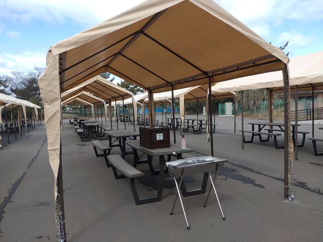 雨でも安心してBBQが出来ます!_GoodBBQ浜寺公園