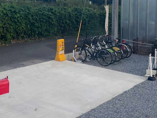 ハローサイクリング シェアサイクル設置しています。_キャンプナノ越谷キャンプ場