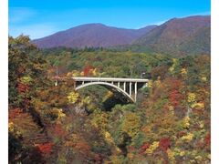 鳴子峡の紅葉の写真1