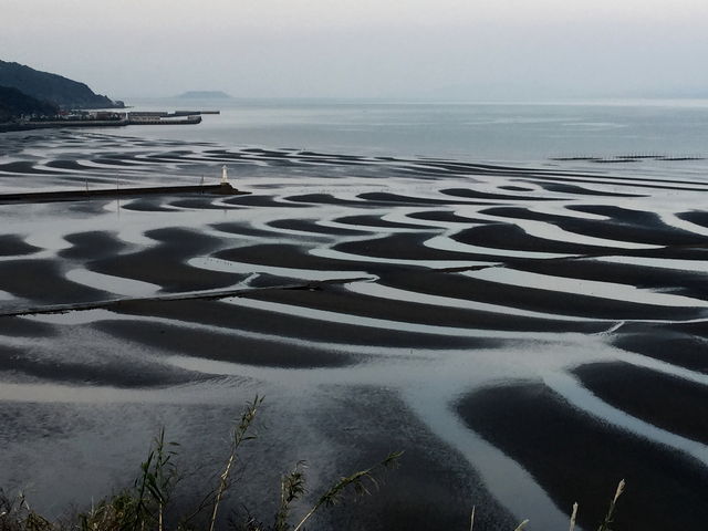 おこしき海岸 1/25 AM7:42_御輿来海岸干潟景勝の地
