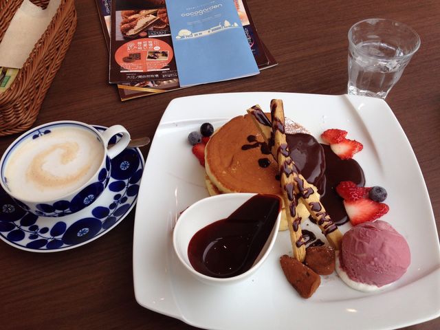 生チョコのパンケーキです。_大江ノ郷自然牧場〜ココガーデン
