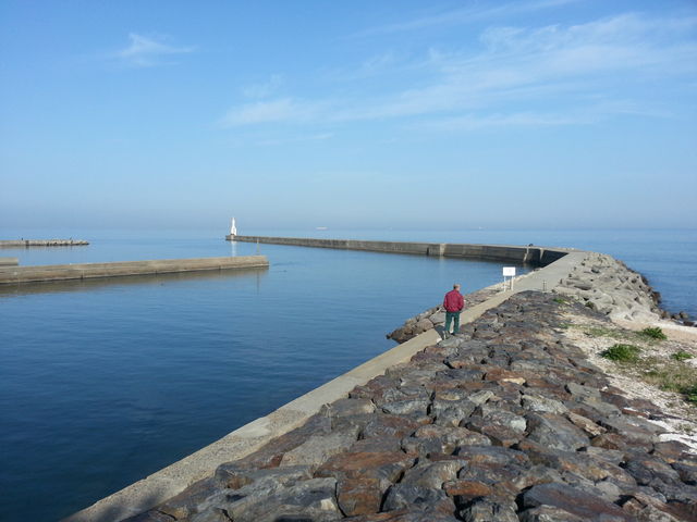 とても穏やかな海でした。_千代崎海岸