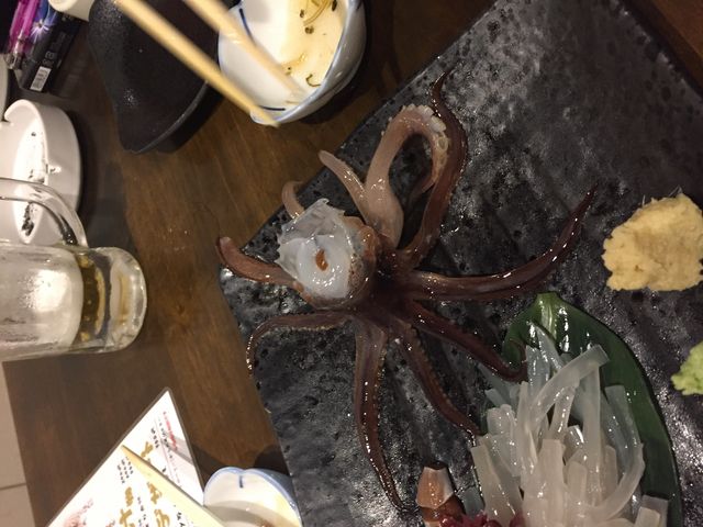 生きている!ゲソは唐揚げにしてもらいました。_海のガキ大将
