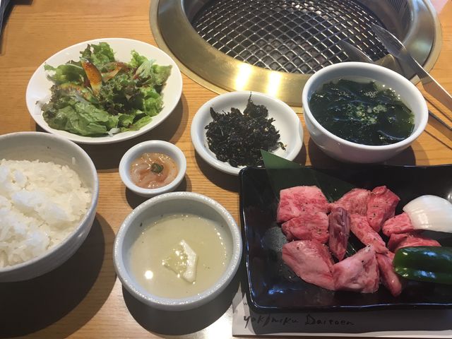 和牛切り落とし定食_大東園