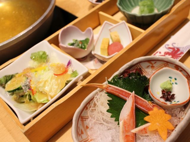 前菜が意外においしかったです_守山甲羅本店
