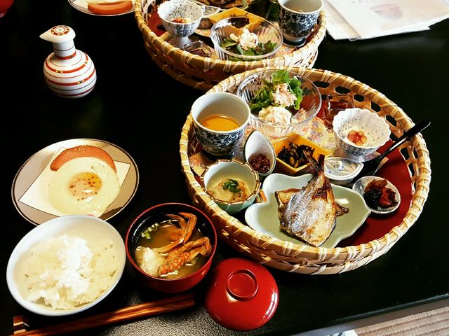 松竹館二日目の和風朝食_三河屋旅館