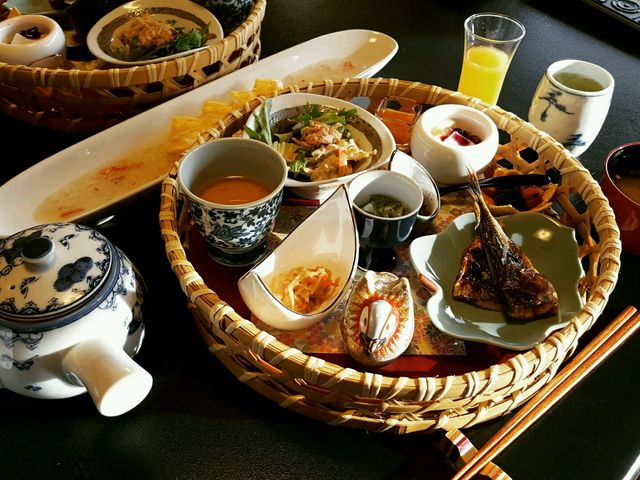 松竹館一日目の和風朝食_三河屋旅館