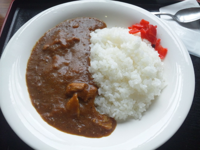 食堂お勧めのオリジナルなっとくう(納豆)豚カレー(今は無いのかな?)_飛騨川温泉 しみずの湯