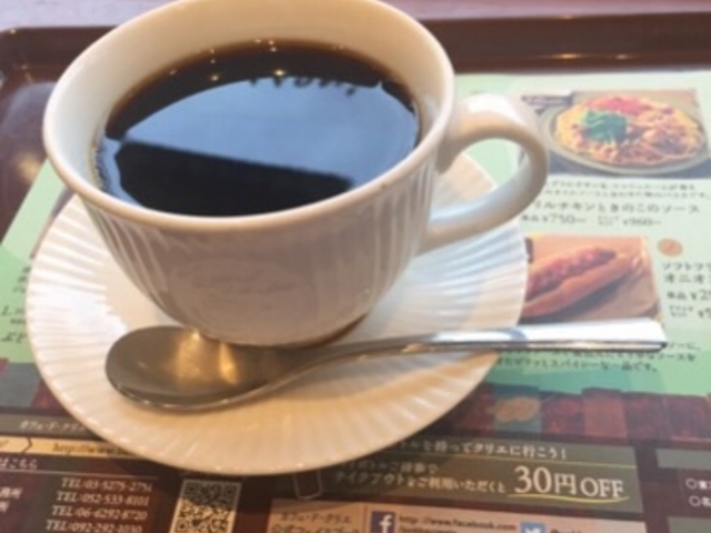 格安のコーヒーです。_カフェ・ド・クリエ飯田橋ラムラ店
